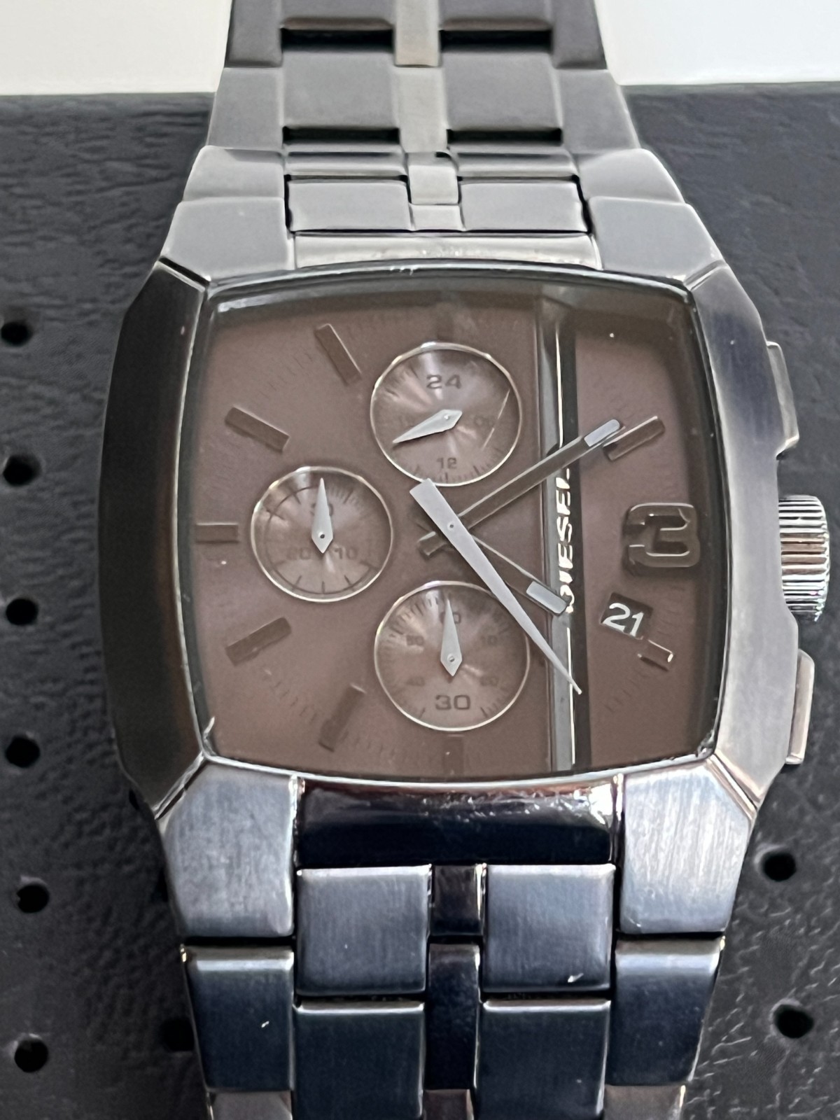 DIESEL DZ4260 Mens Chronograph Gunmetal Ion Plated SSteel Bracelet STORE DISPLAY