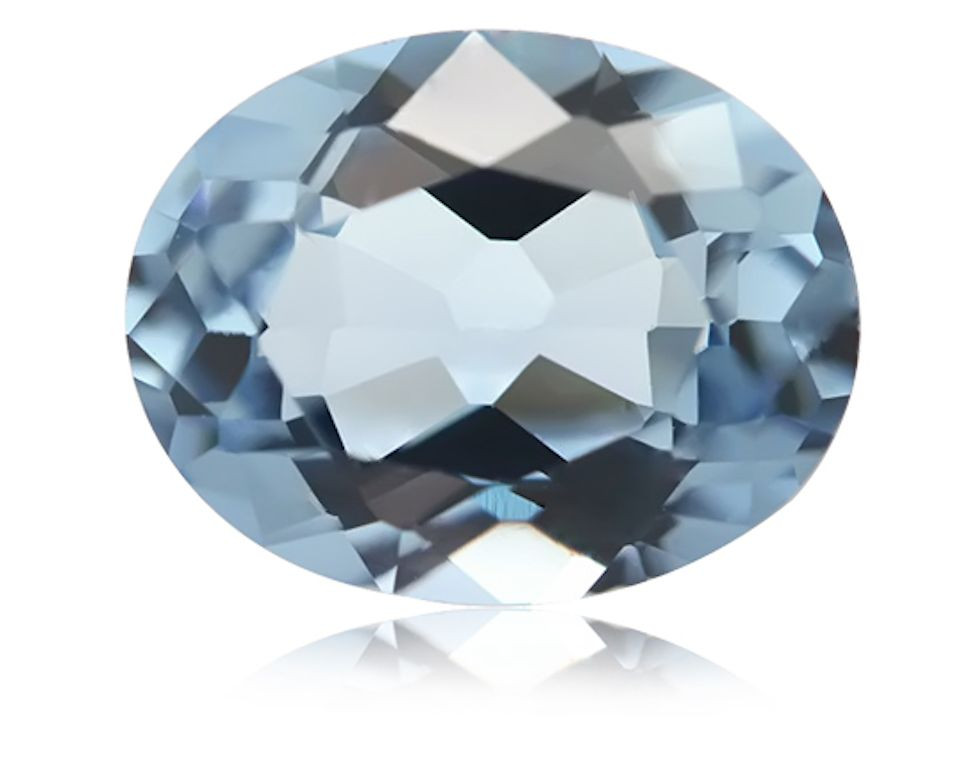 Lab Created Aquamarine Spinel AAA Oval Faceted Loose Stones (4x3mm – 20x15mm)