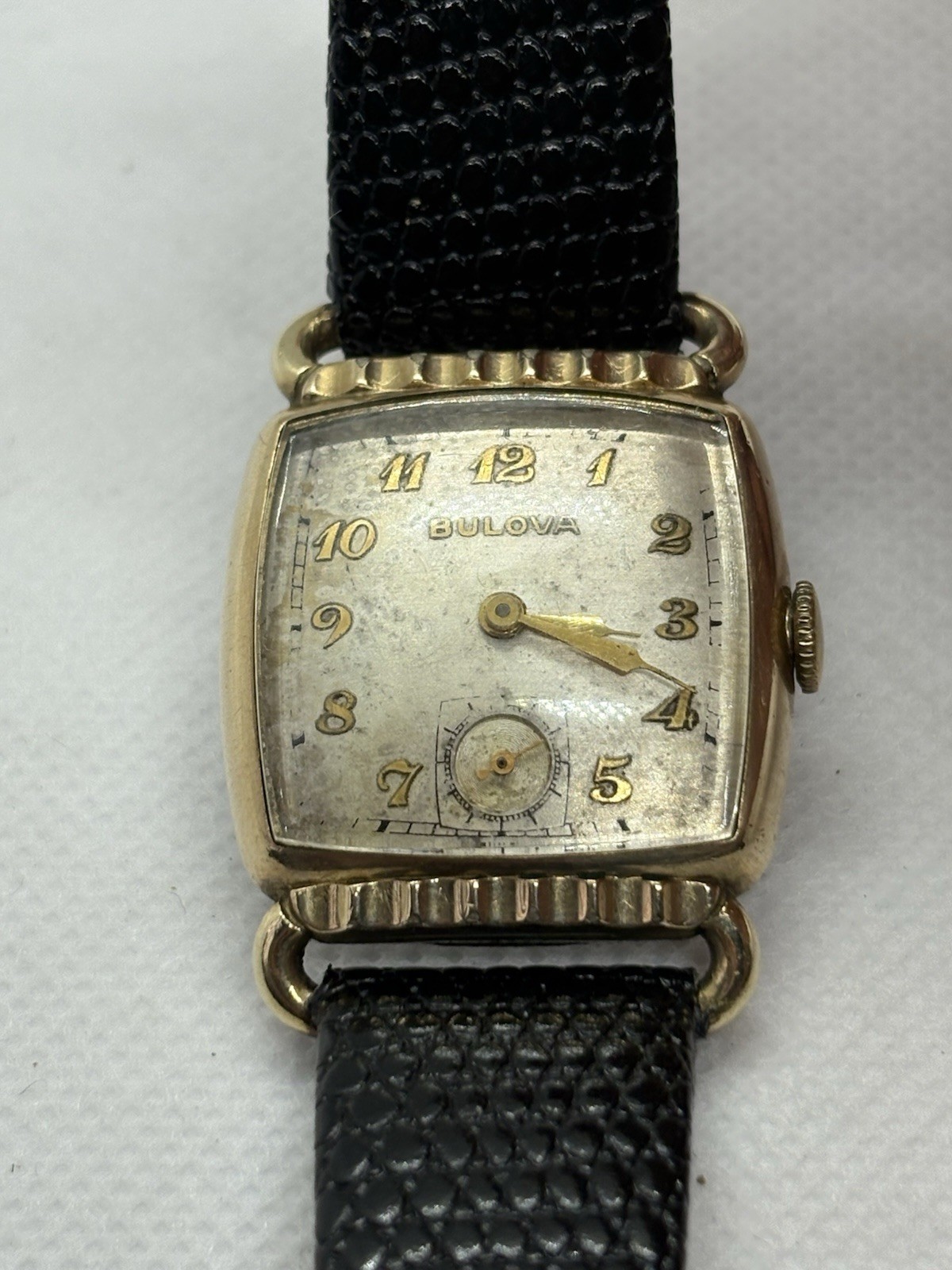 Vintage 1950’s Bulova Director Men’s Watch Art Deco Bezel Manual Wind