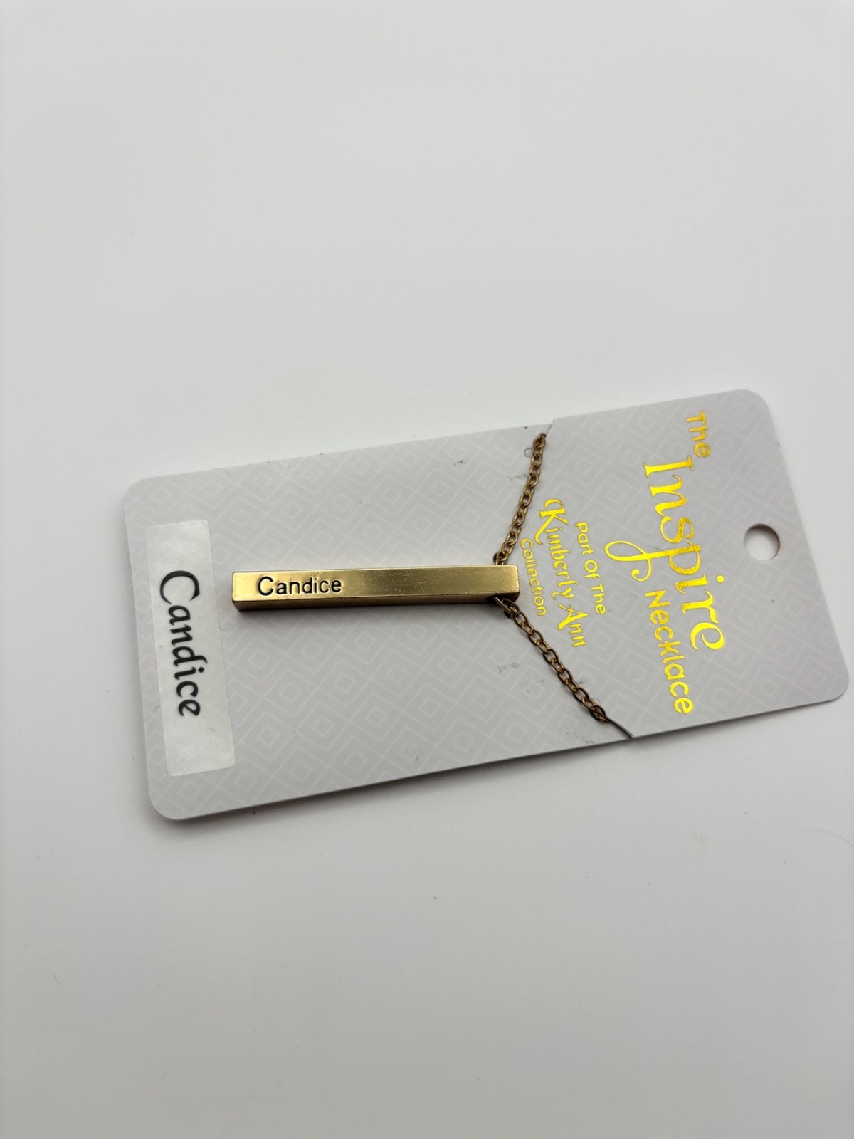 The Inspire Necklace Candice name Personalized Gold