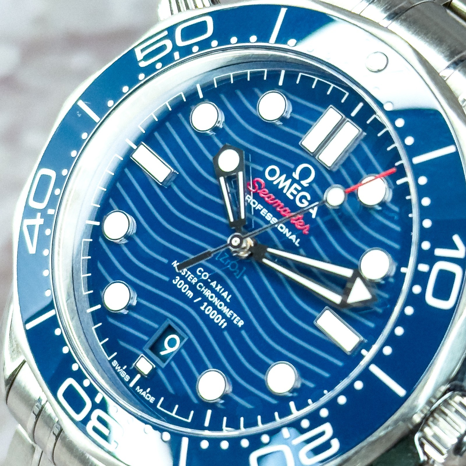 OMEGA Seamaster 300M SMP300m Blue Wave Dial 210.30.42.20.03.001 Box & Papers