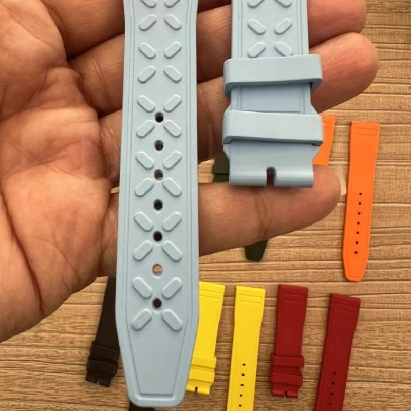 Replacement Quick Change 20mm FKM Rubber Watch Strap Fits IWC Pilot Mark XX 41mm
