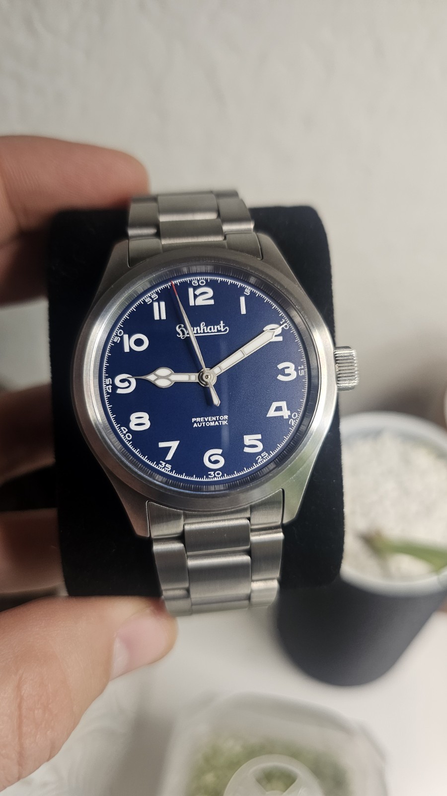 Hanhart Preventor HD12 Blue Dial on Bracelet (HA-125D)