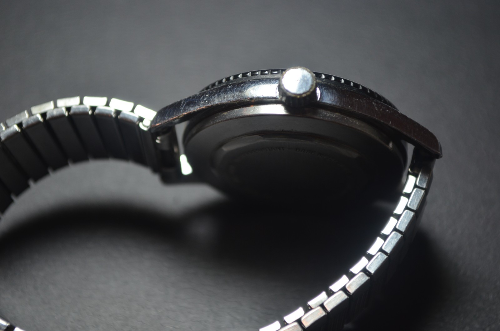 Vintage Dorset Black Dial Men’s Manual Wristwatch Swiss Chrome Plated Works