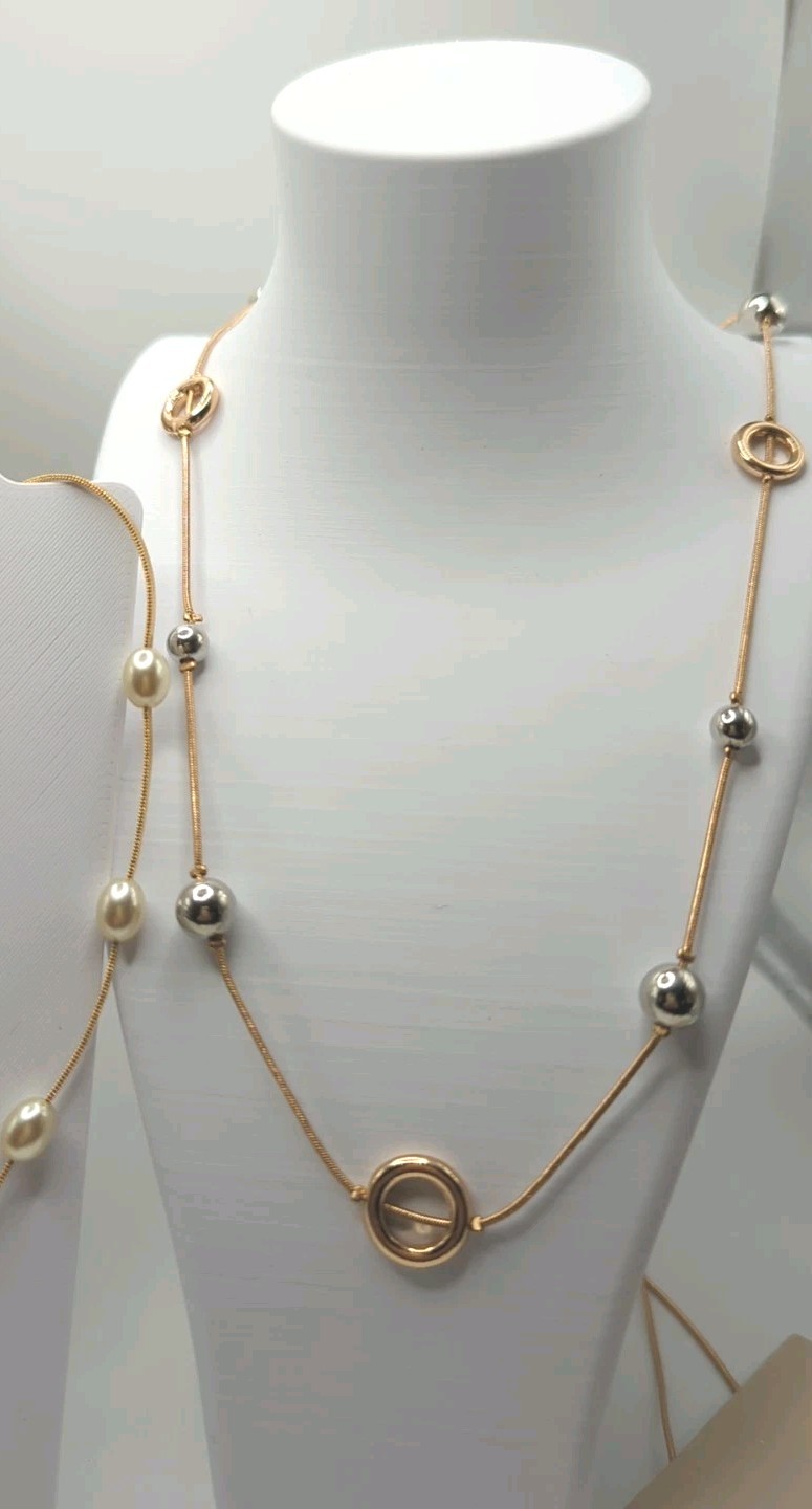 Lot Of 3 Gold Tone NWT Fashion Jewelry Necklace Bundle All Occasions Styles
