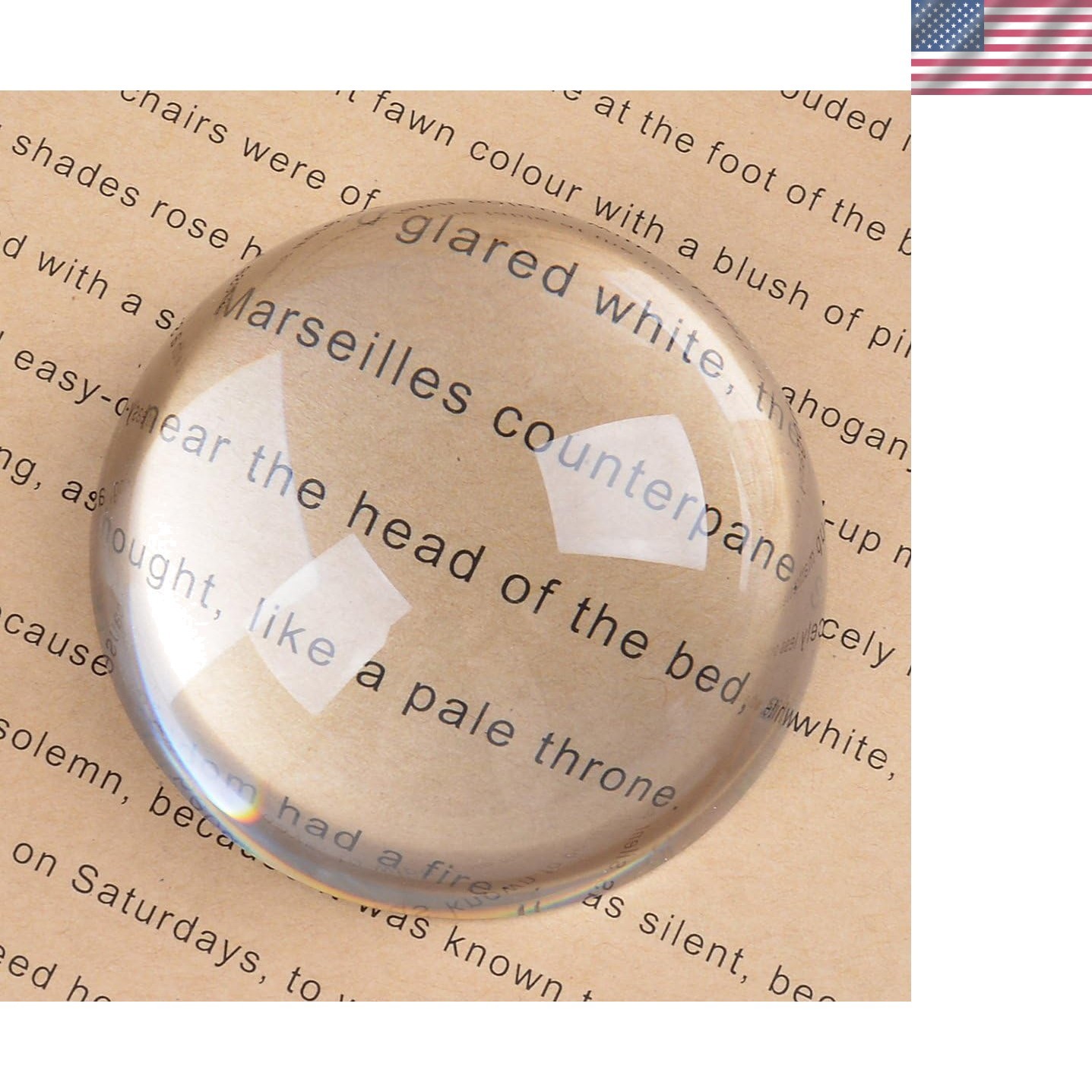 60x K9 Crystal Dome Magnifying Glass – 2.4 Inch Paperweight for Stylish Elegance