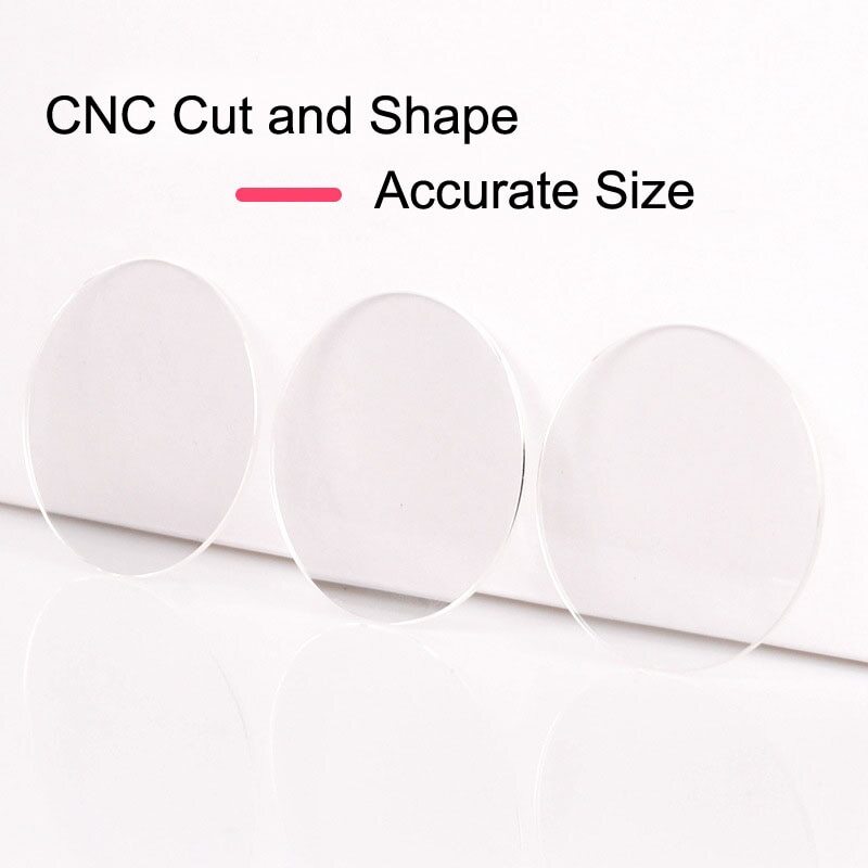 2X 2.5mm Watch Crystal 27-45mm Flat Round Mineral Glass Watchmaker Repair Tools