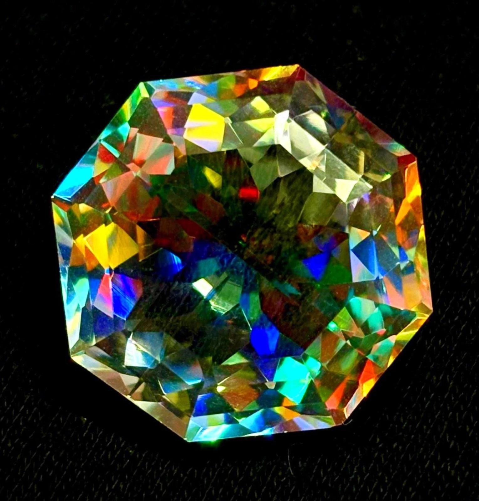 Rainbow Color Octagon Cut 100 Ct Natural Mystic Topaz Loose Gemstone