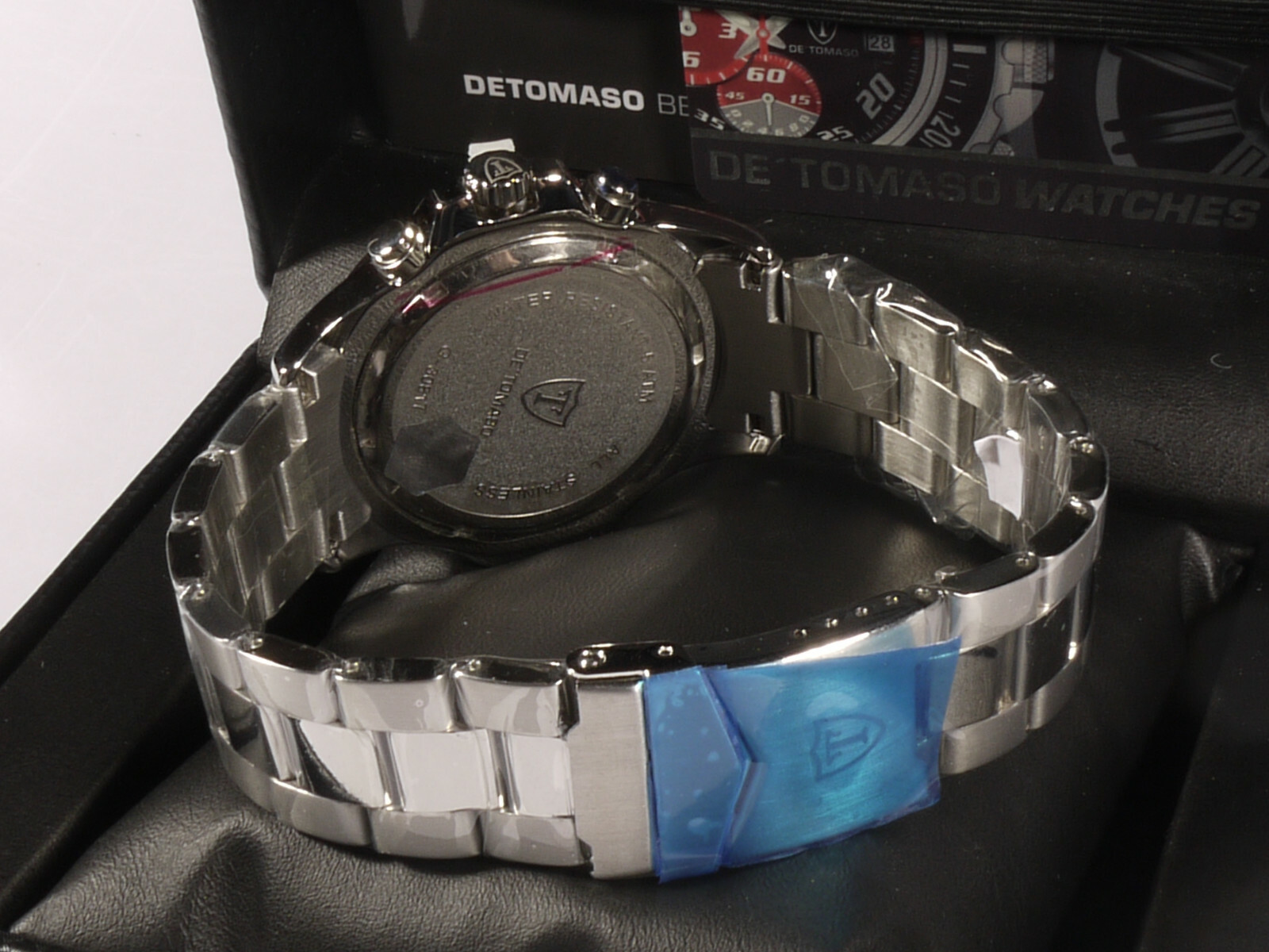 PRL) DETOMASO CHRONOGRAPH STEEL WRIST WATCH MONTRE QUARTZ WRIST WATCH