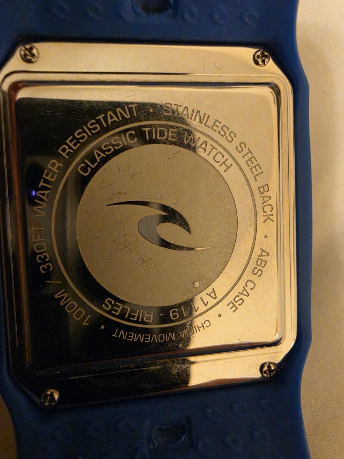 Rip Curl Tide Watch Blue Lcd Surf Great Condition A1119 New Battery. Awesome