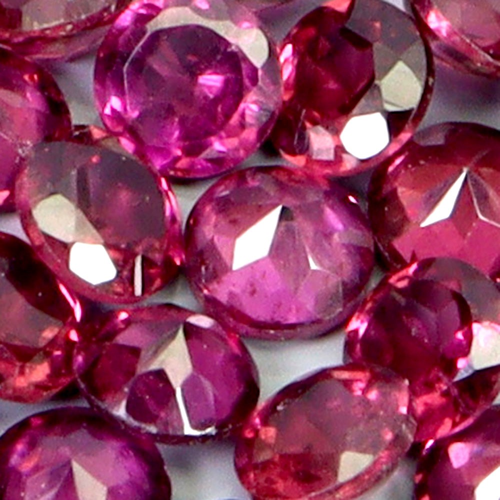 Round Natural Pink Raspberry Rhodolite Garnet 5.77ct 3.7mm 20pcs Lot Gemstone