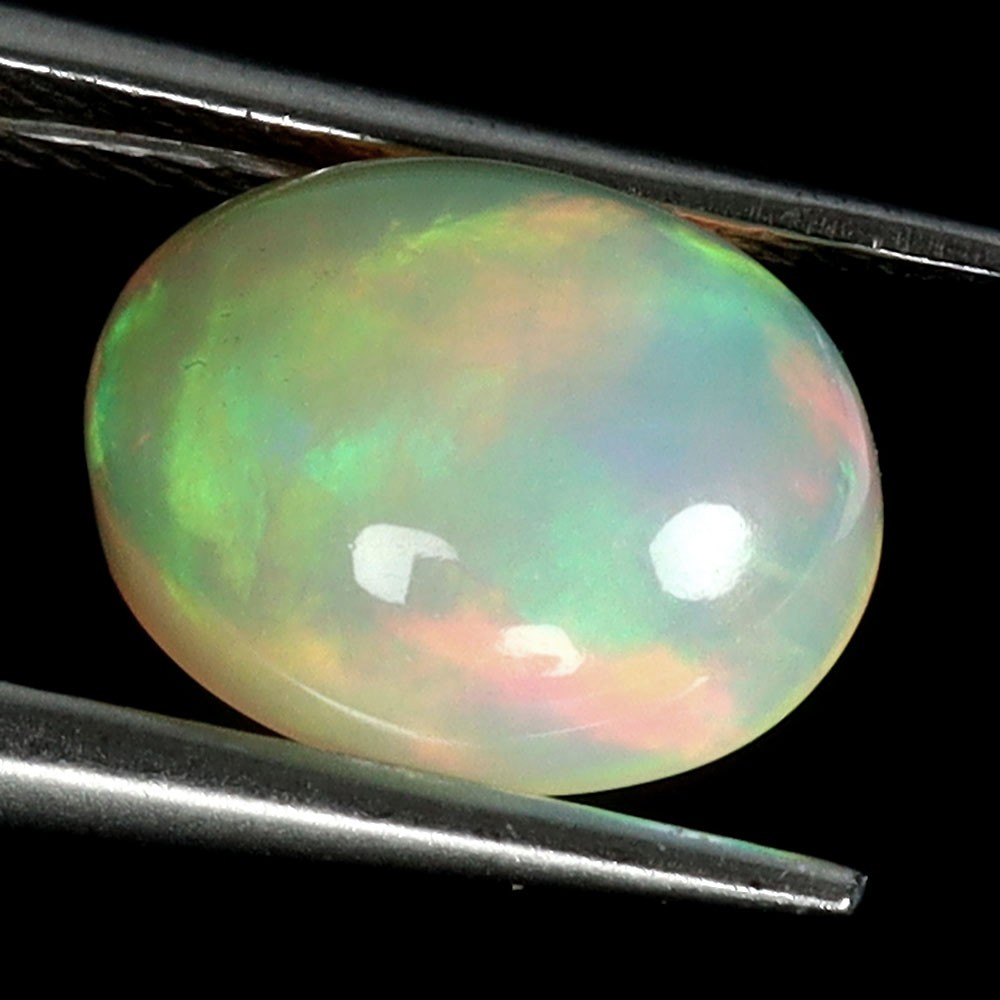 Oval AAA Floral Flash Play Of Color Crystal Fire Opal 2.07ct 10x8mm Gemstone