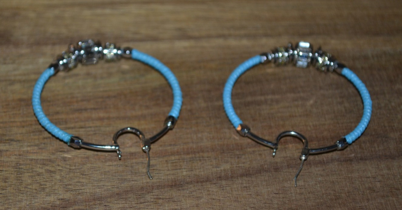 Henri Bendel Leather-Wrapped Hoop Earrings