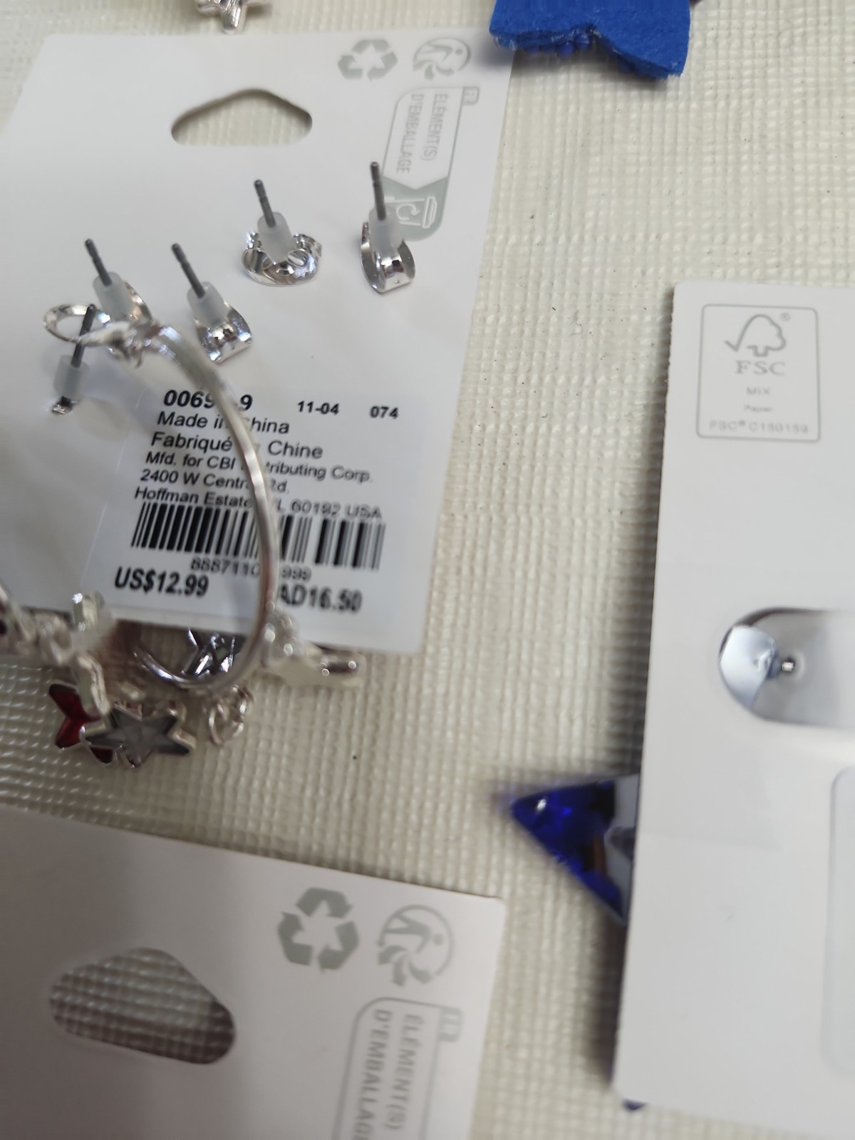 Claire’s Earrings Pierced. LOT OF 18. Fourth Of July Theme.