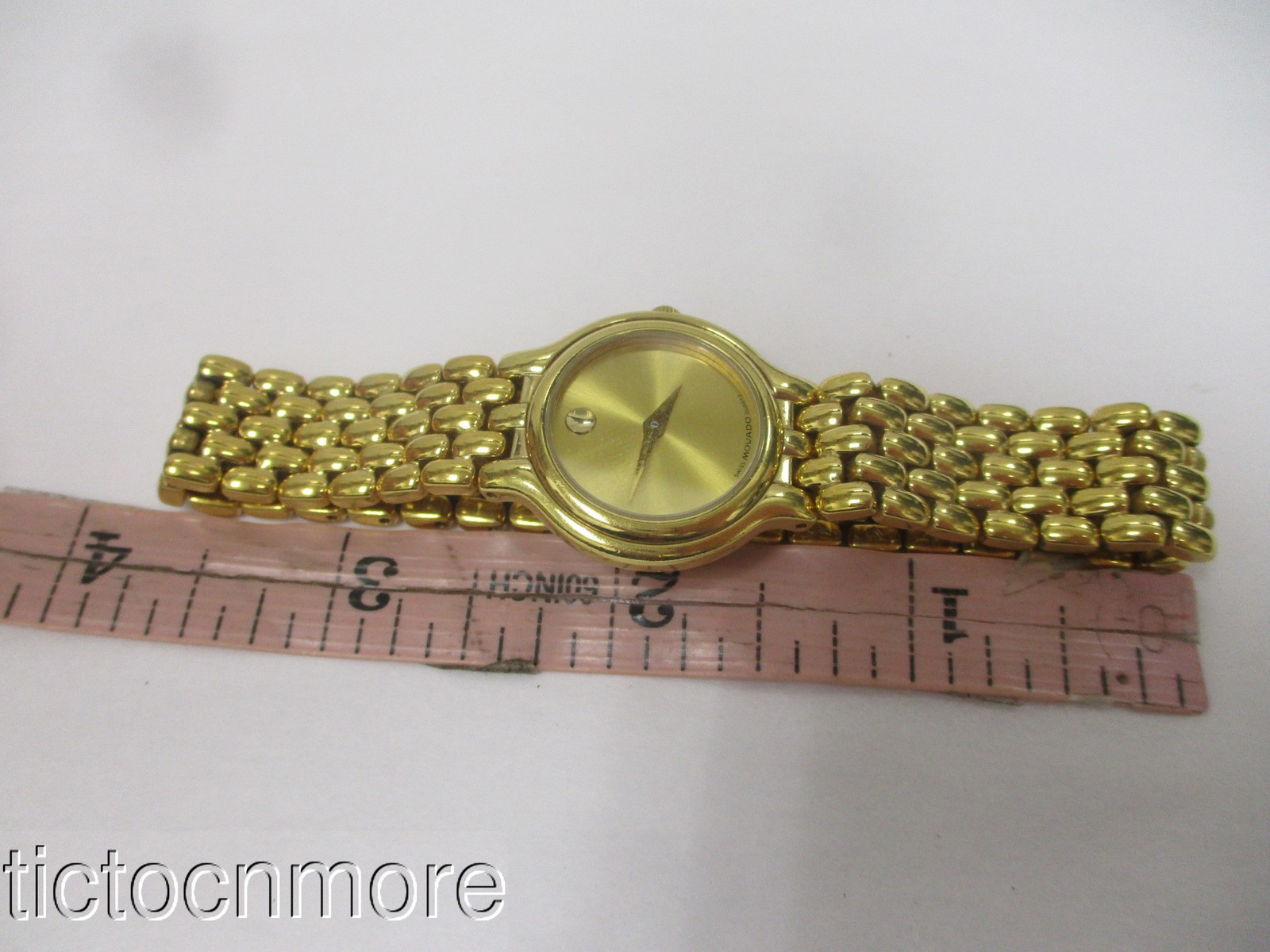 RETRO CLASSIC MUSEUM MOVADO CERTA BRACELET WATCH WORKS GOLDEN DIAL 87.e3.817