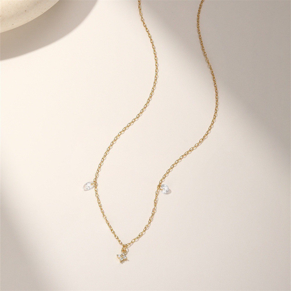 Gold Plated 925 Sterling Silver CZ Y Lariat Necklace for Women