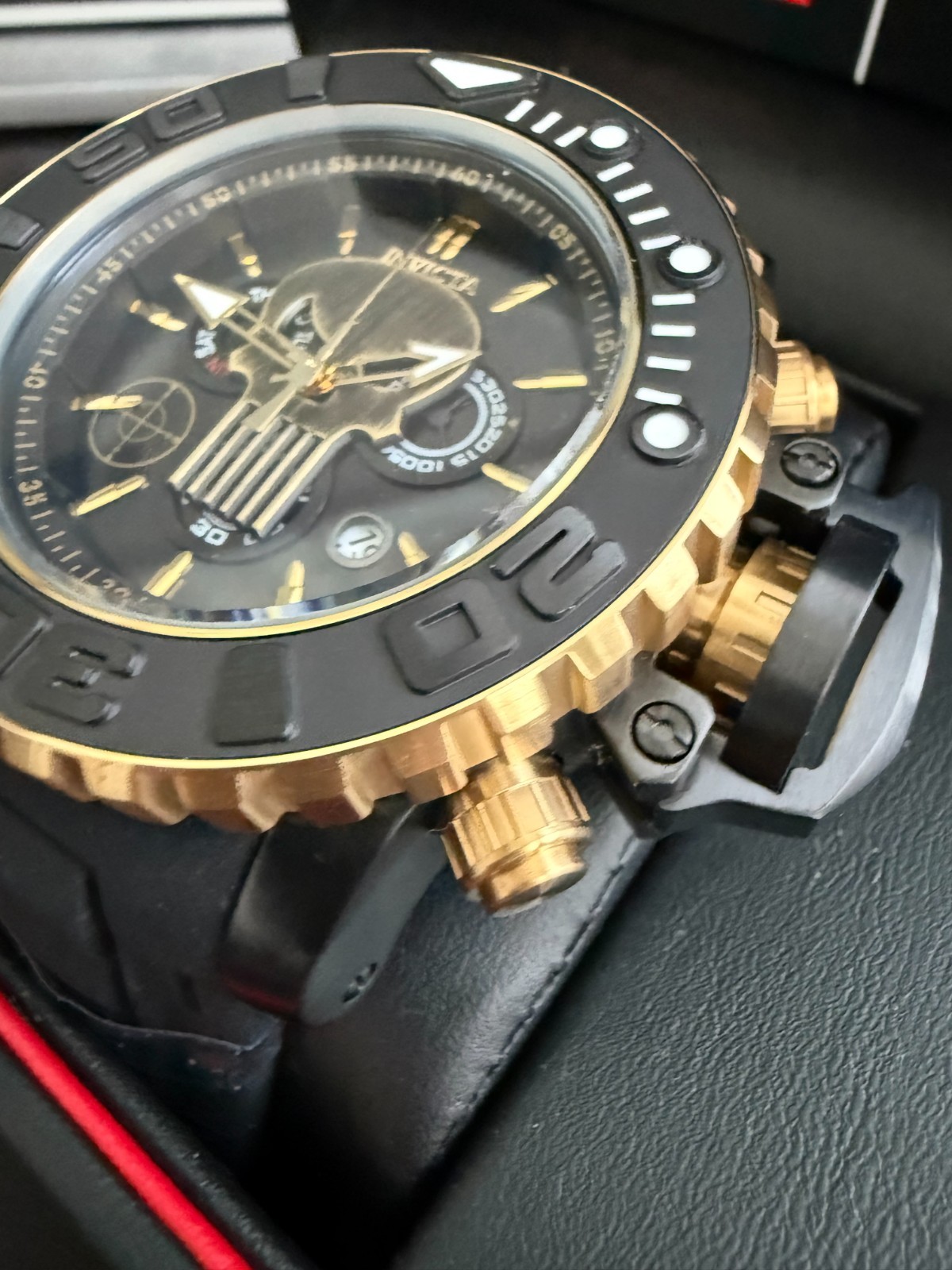 Invicta Marvel Punisher Men’s Limited Edition Gold Watch 285/3000