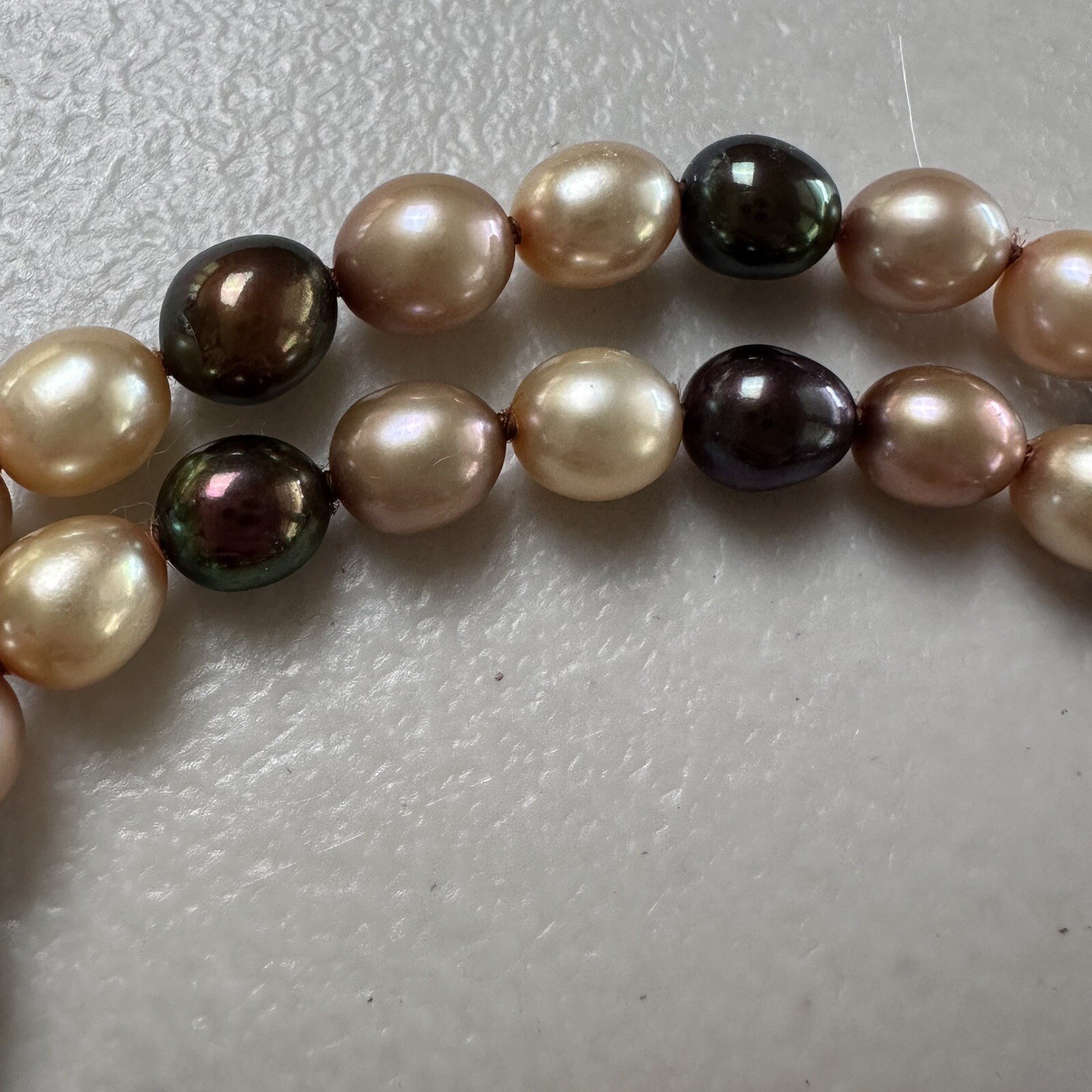 HONORA PEARL NECKLACE GOLDEN BROWN CREAM CHAMPAGNE WINE Chocolate Multicolor