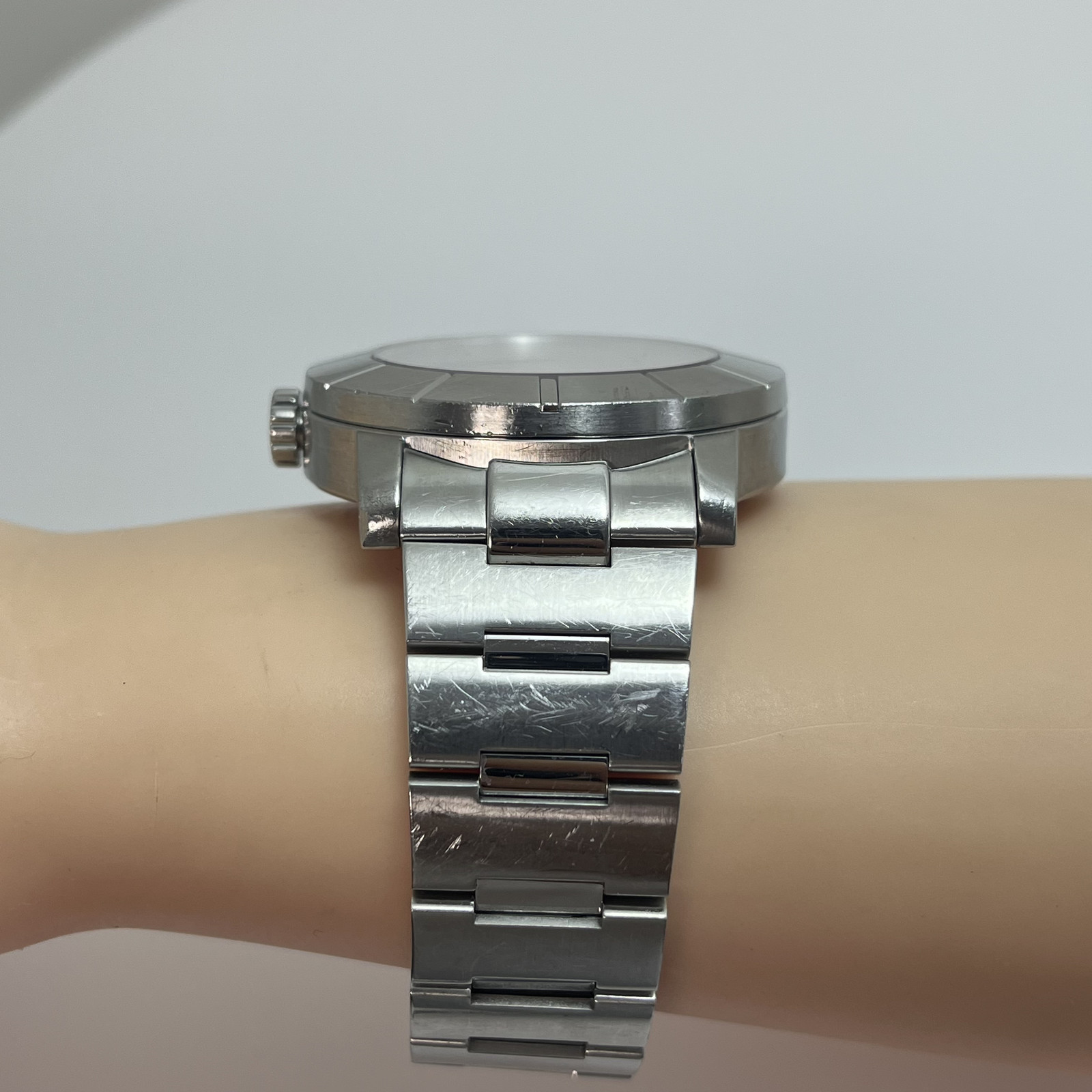 Rare Seiko ISSEY MIYAKE TO Automatic Watch Tokujin Yoshioka Silver SS Japan#B879