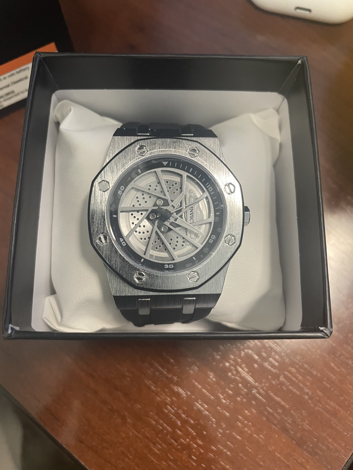 Invicta Speedway RIM Mens 42mm Watch Silver Stainless Racing Brake Caliper 69487