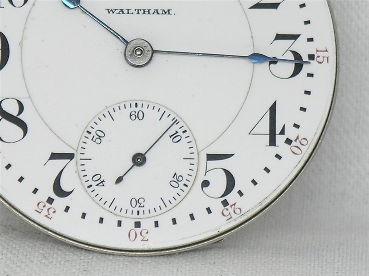 16S WALTHAM 21 JWL CRESCENT STREET WIND INDICATOR RAILROAD POCKETWATCH, RUNNING!