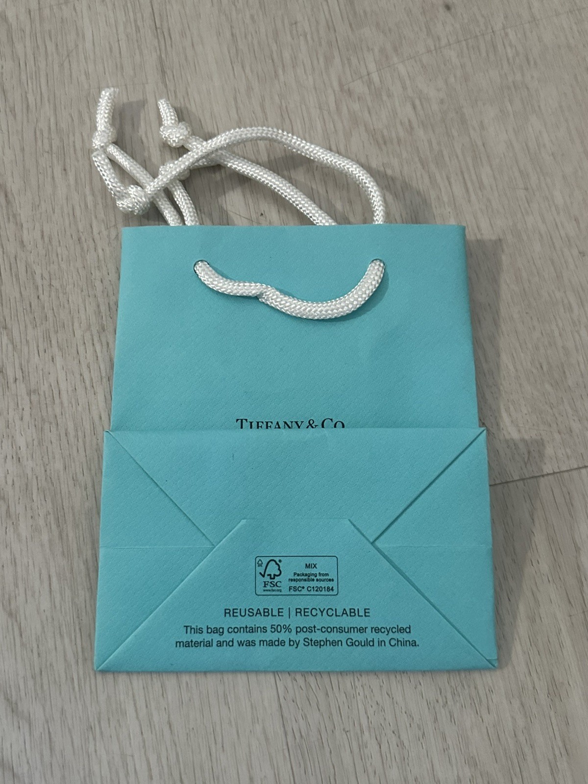 TIFFANY SHOPPING BAG Small Size 5×6 Inch