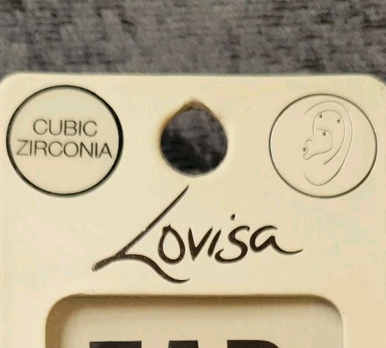LOVISA Earring Stud Gold Plate Surgical Steel CZ & SNAKE 16G/1.2mm Fairy Grunge