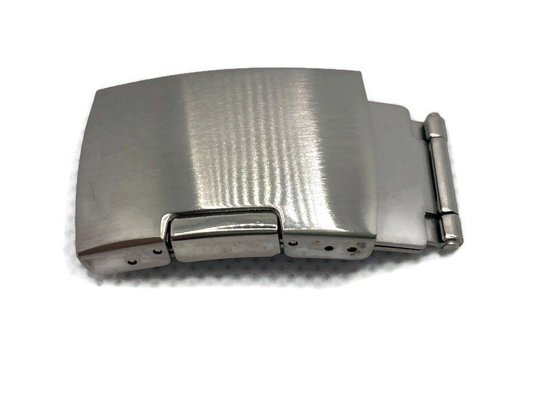 Stainless Steel Watch Strap Clasp, 3 Fold Side Press Release 16mm to 22mm