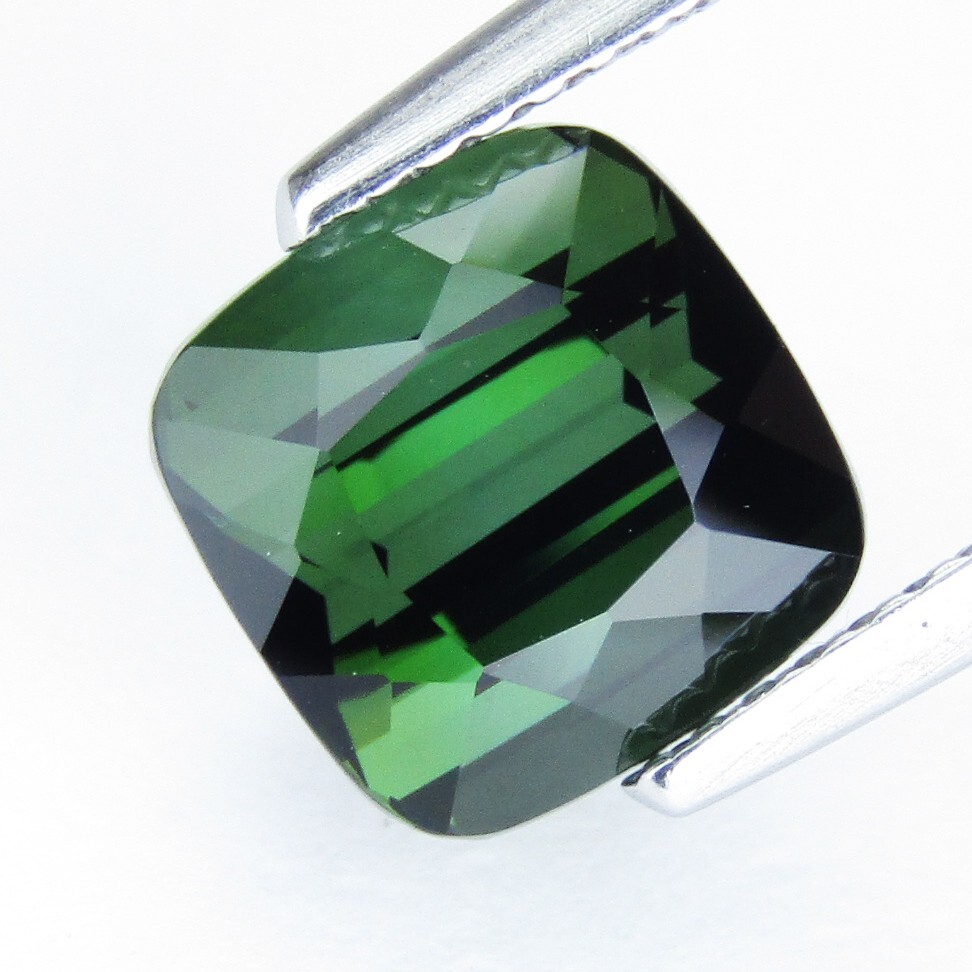 3.29Cts Striking Natural Green Tourmaline Cushion Cut Mozambique Gemstone—VDO