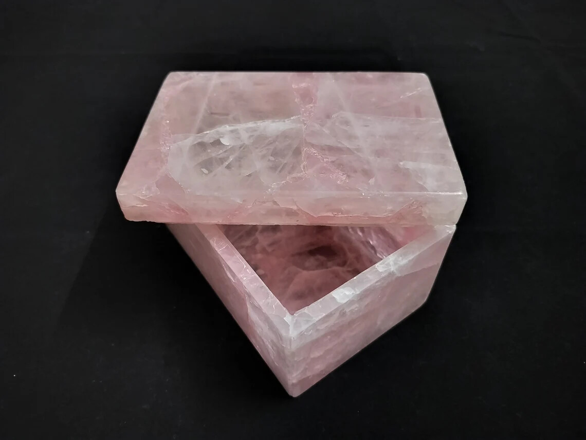 Large Jewellery Box | Stone box | Tarot card holder | Rose Quartz | Love Stone |