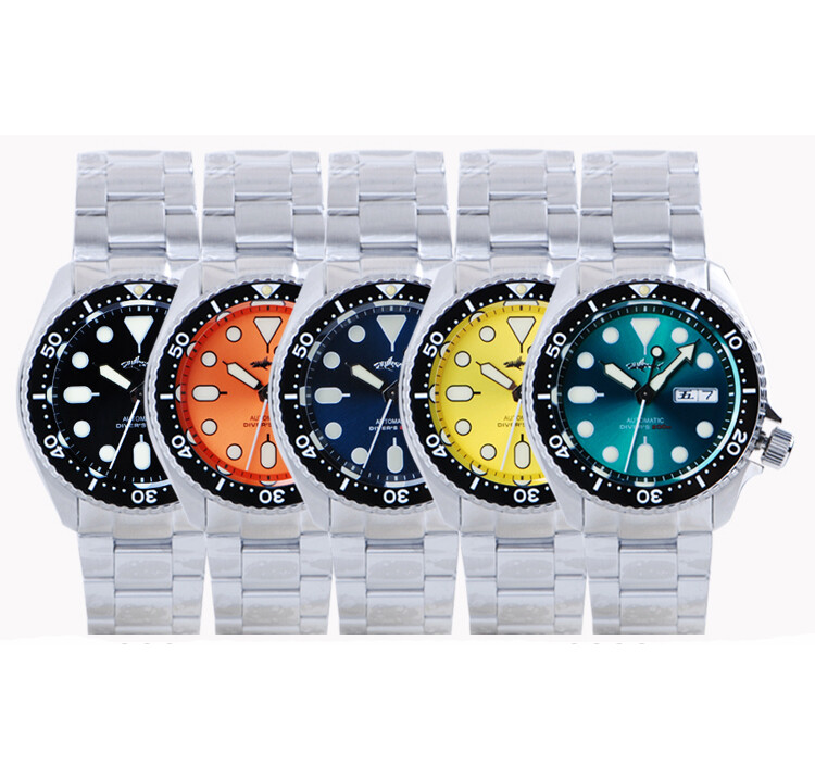 Heimdallr Sharkey SKX Day Date Sunburst Dial NH36A Automatic 200M Diver Watch C3