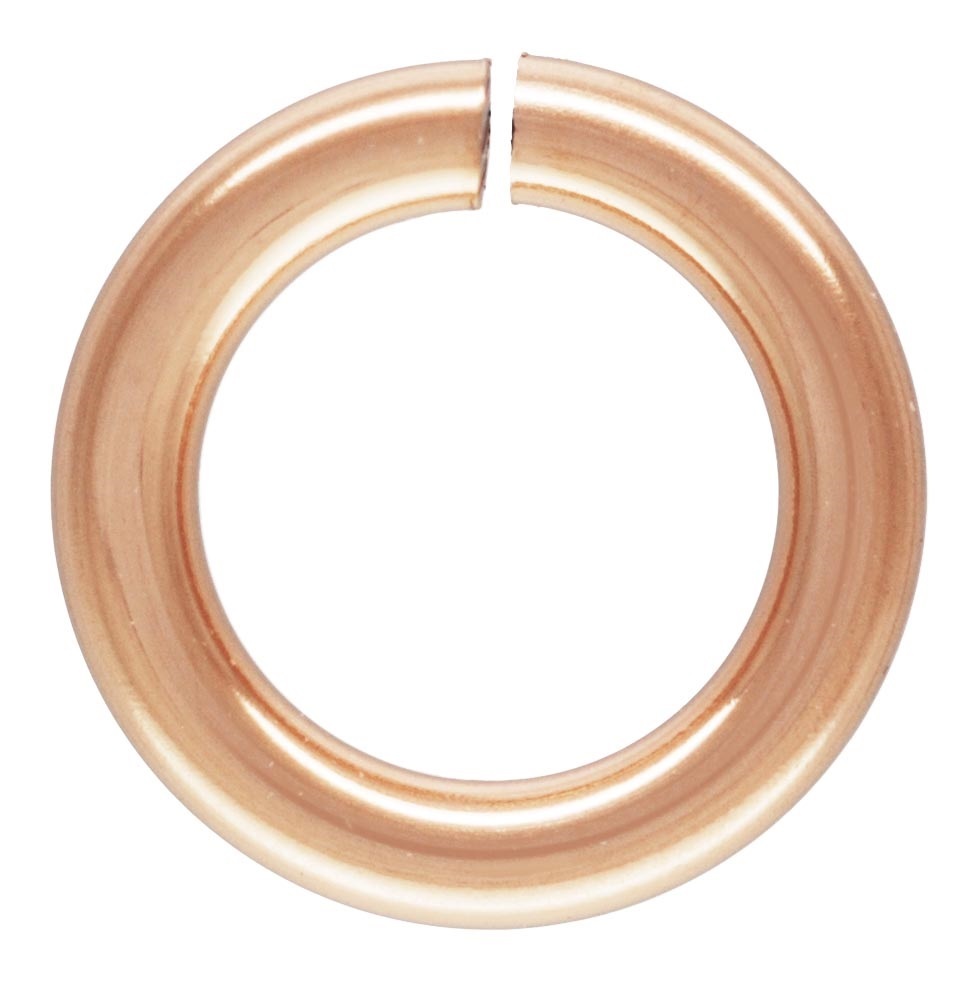 Rose Gold Filled 5.8mm OPEN Jump Rings. 18 Gauge. Approx. 10 Pieces