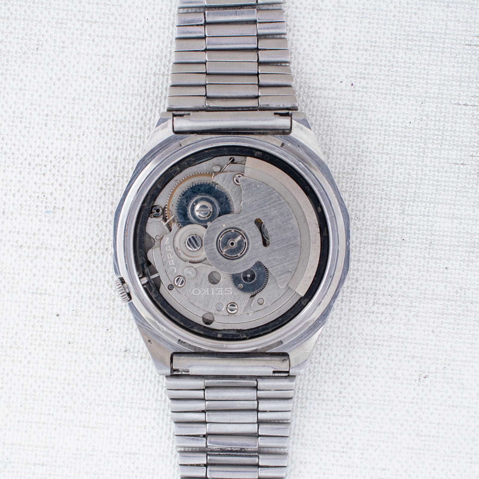 Seiko 5 Auto 7009-8830 Watch Black Dial Silver Accents Arabic/English Days