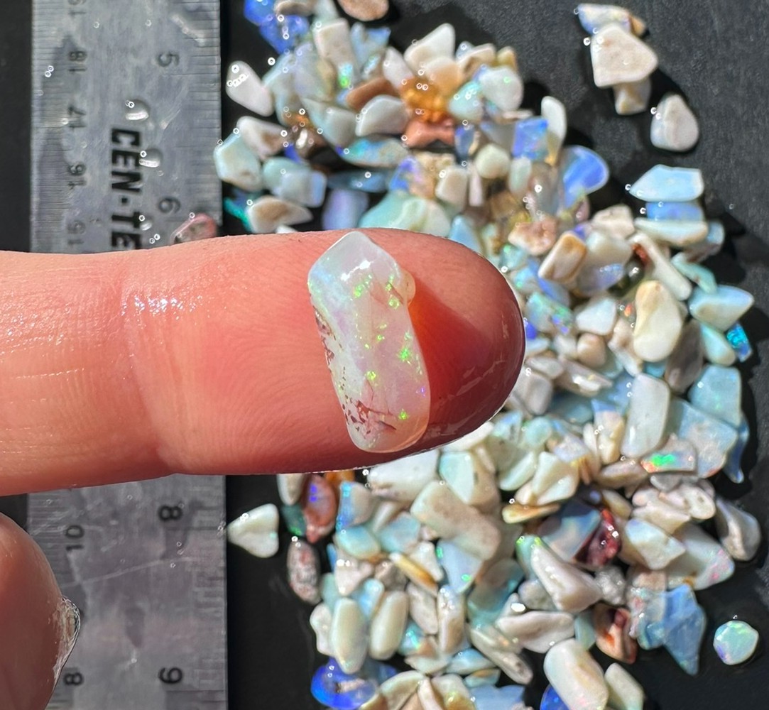 COLOR GUARANTEE Random Lot of 50 ct Tumbled Australian Opal Rough Crystal Opal