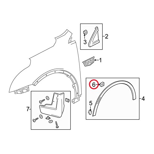 25PCS Rocker Moulding Clip for GM 15864780, 11569921