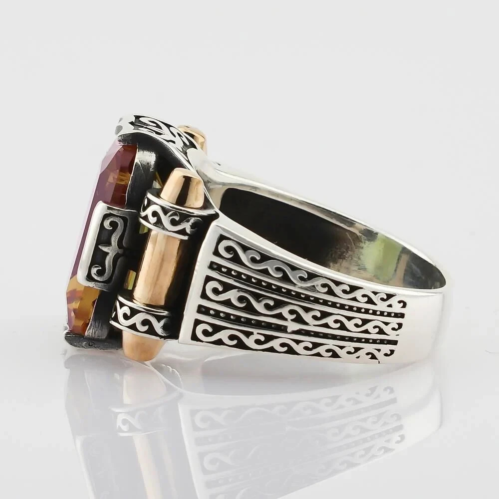 Zultanite Color Changing Gemstone Turkish Handmade Sterling Silver Men’s Ring