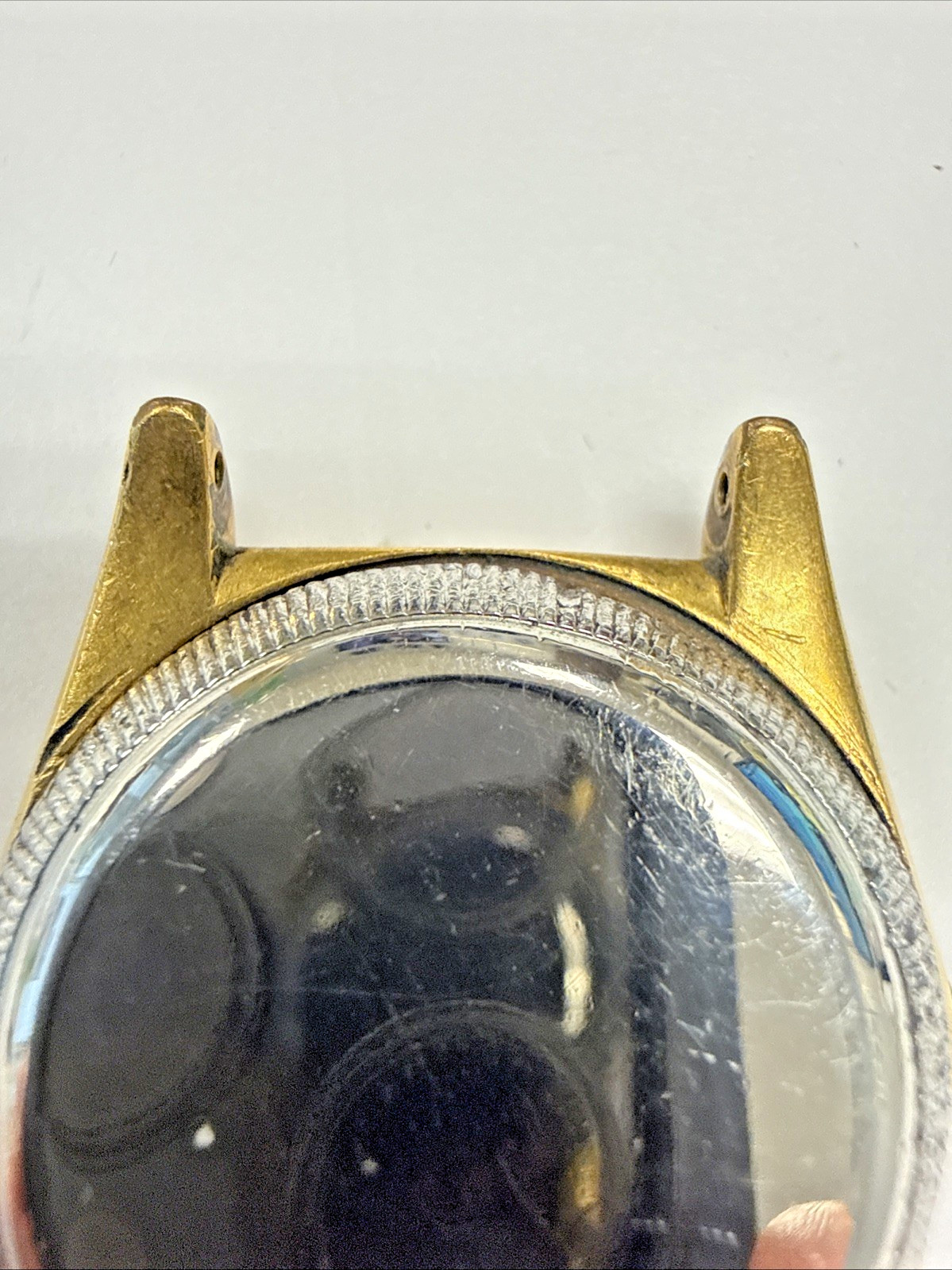 Rolex Vintage 1940s Bubbleback Ovetto 3372 Steel Watch Gold Filled Case e12206