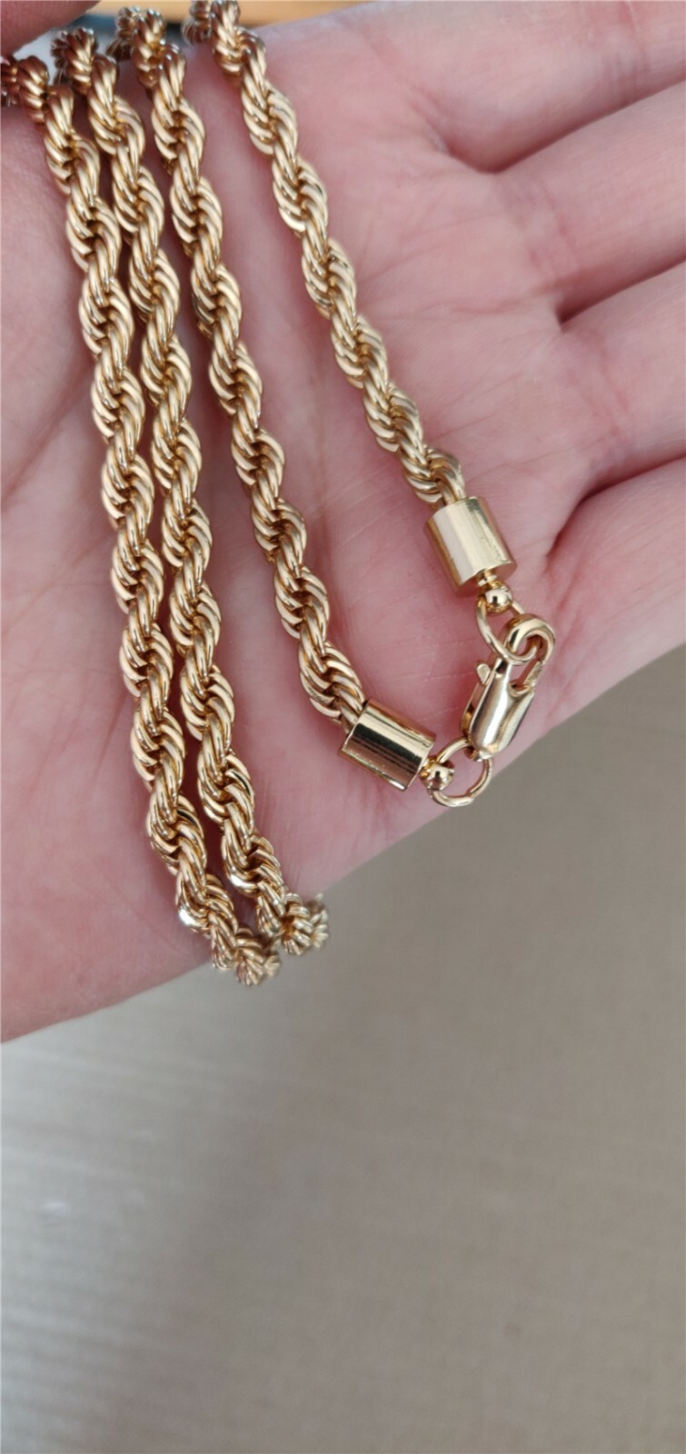 18K Gold Plated Lion Pendant 5mm 30″ Chain Necklace-#10