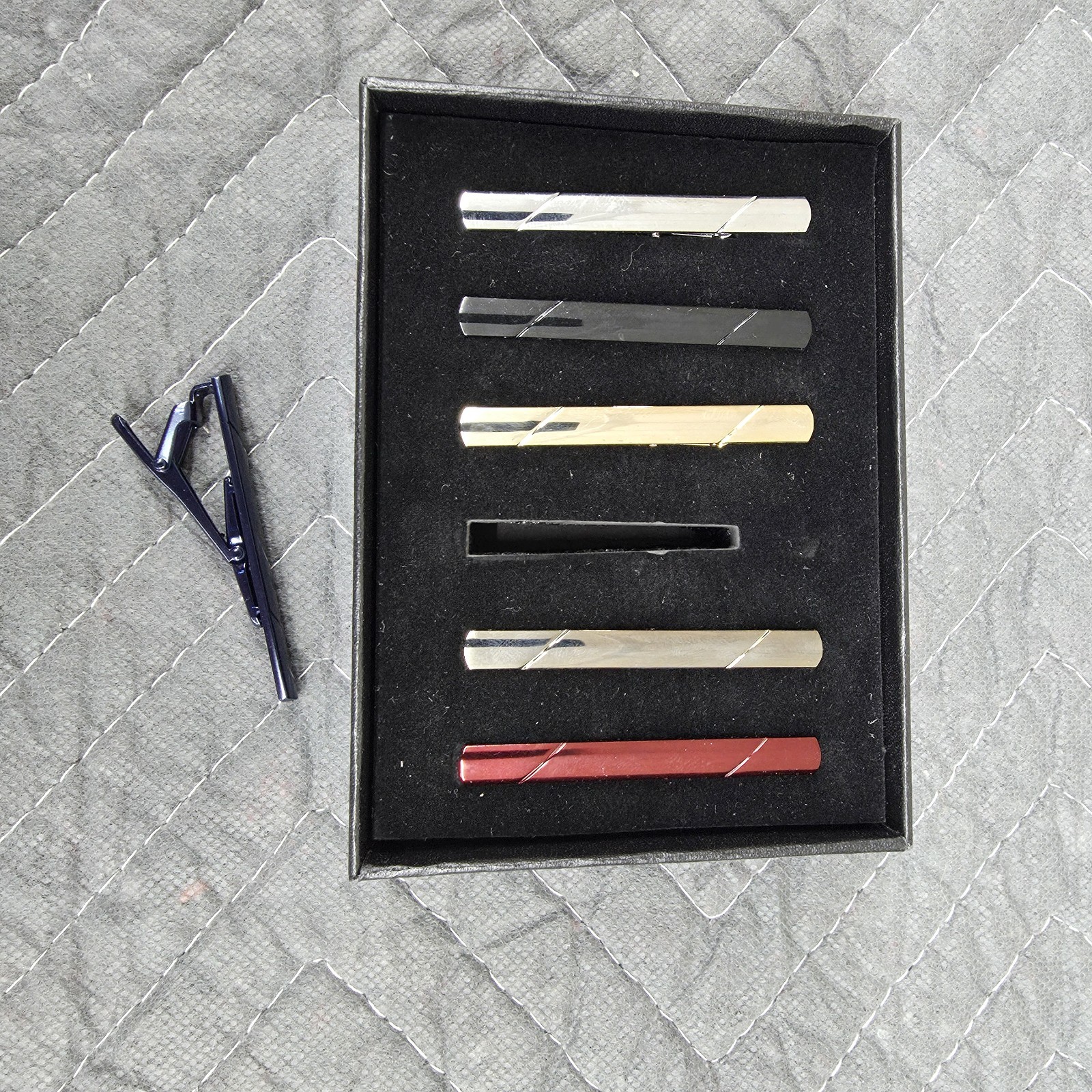 Tie Clips for Men, 6 PACK Tie Clip Set with Elegant Gift Box – Tie clip 6PC