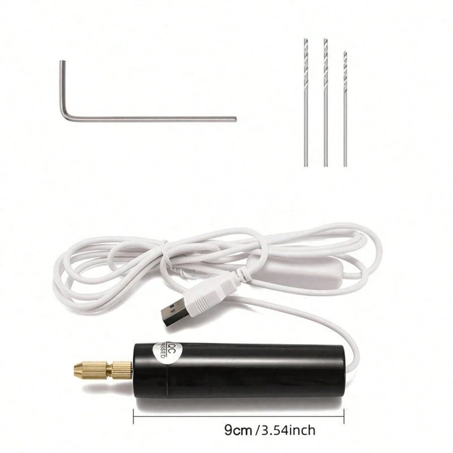 Mini Electric Drill Set 5V USB Handheld Drill for Jewelry Making Wood Craft Tool