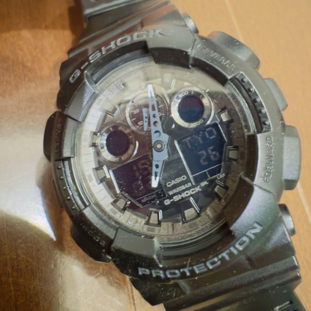CASIO G-SHOCK GA-100CF-1AJF Black Analog-Digital Watch