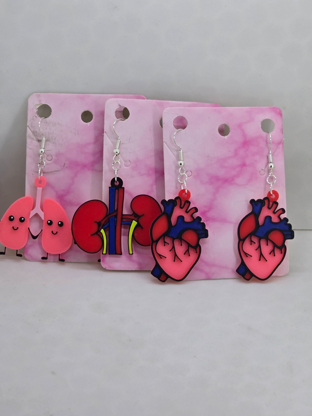 Cute Kidney Earrings (Medical) 3D Printed