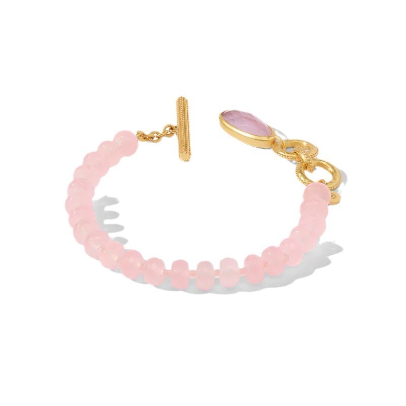 Julie Vos Pink quartz Gold Bracelet
