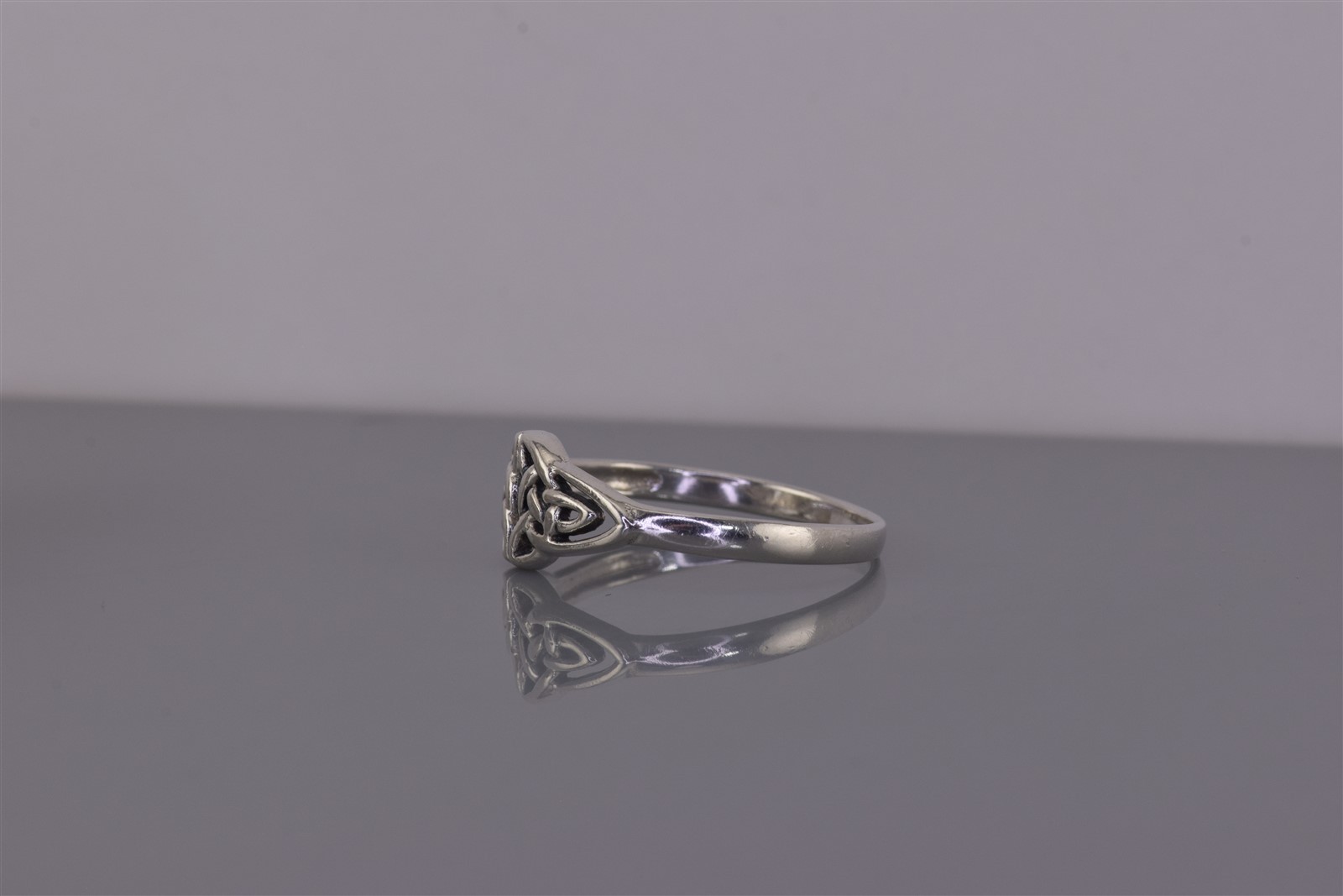 Peter Stone Sterling Silver 8mm Celtic Knot Unity & Strength Band Ring 925 Sz: 9