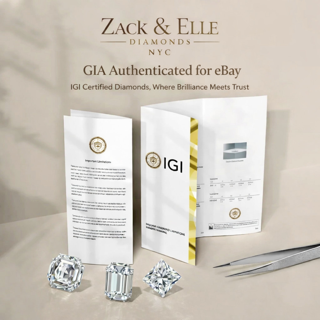 3.00 Carat IGI Certified E VS1 Lab Grown Diamond Stud Earrings 14K Yellow Gold