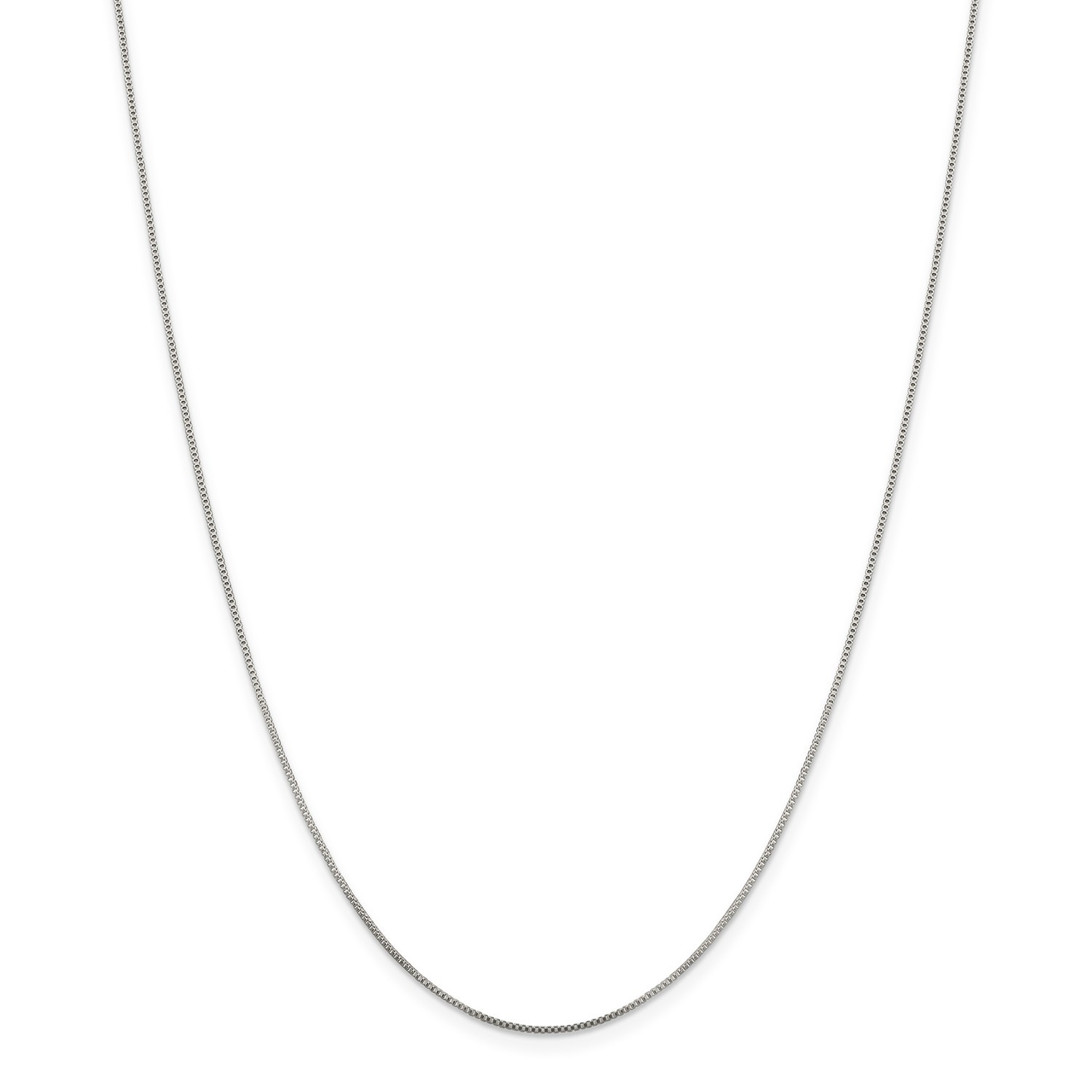 Sterling Silver Solid 0.80mm Plain Box Bracelet w/ Spring Ring Clasp 9″ – 10″