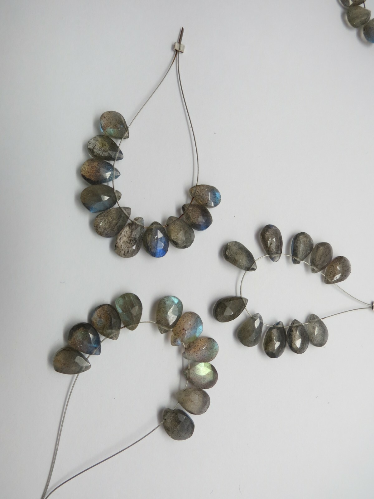 Natural Gemstone Labradorite Teardrop Beads Faceted Briolettes 10 Pieces Beads