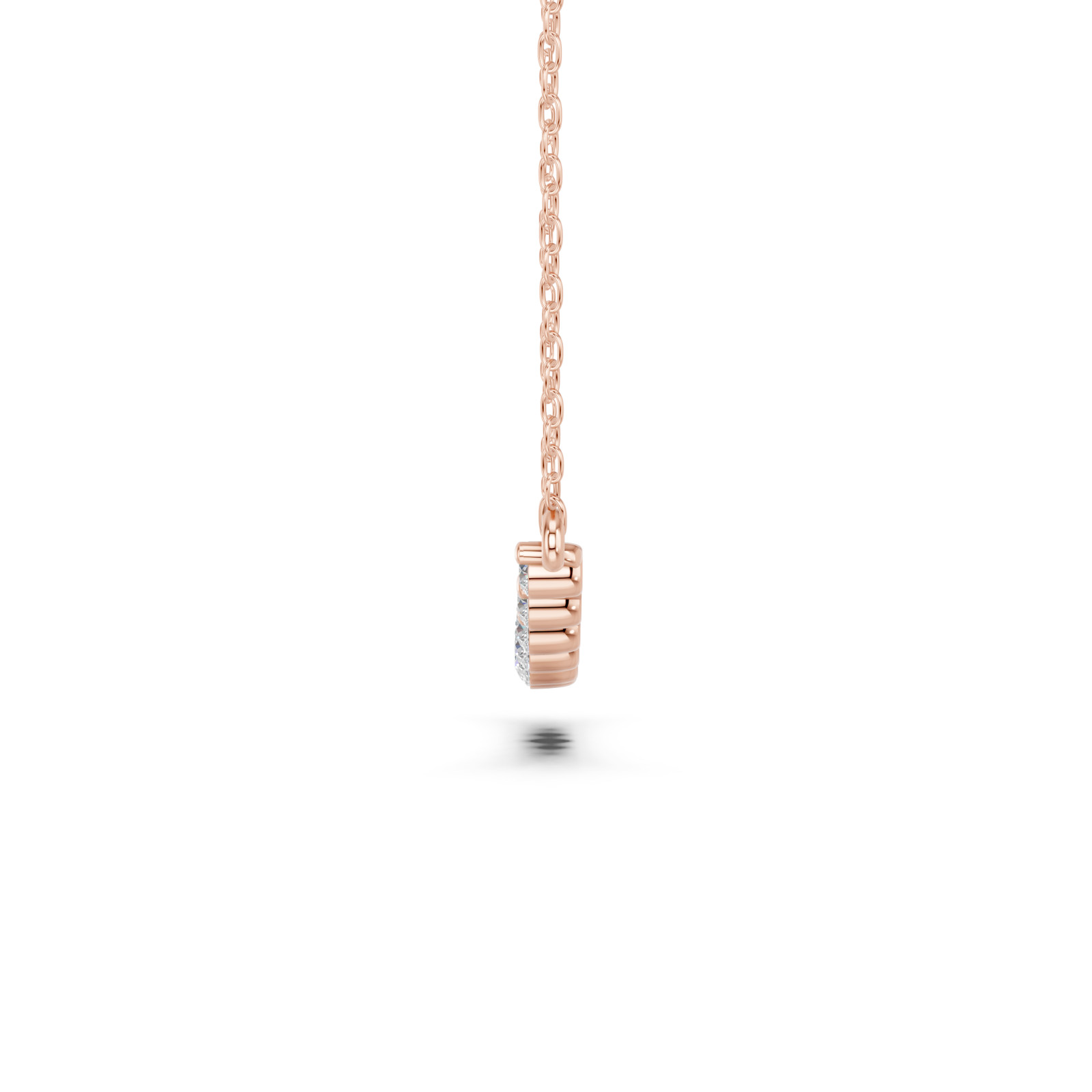 0.75Ct Round Moissanite Pendant Necklace 925 Silver 10K Gold Women Gift