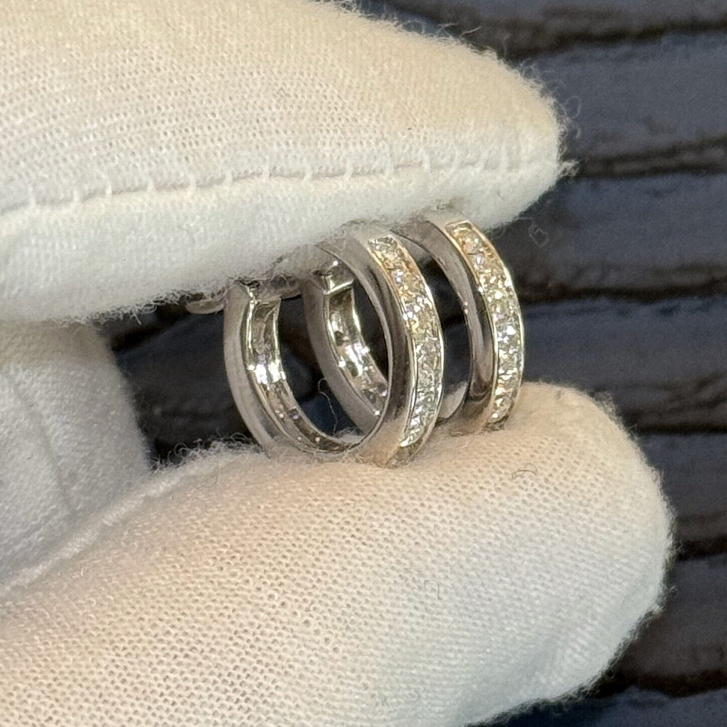 VVS1 Moissanite Small Hoop Earrings Huggies – 925 Silver or 14K Gold – Unisex