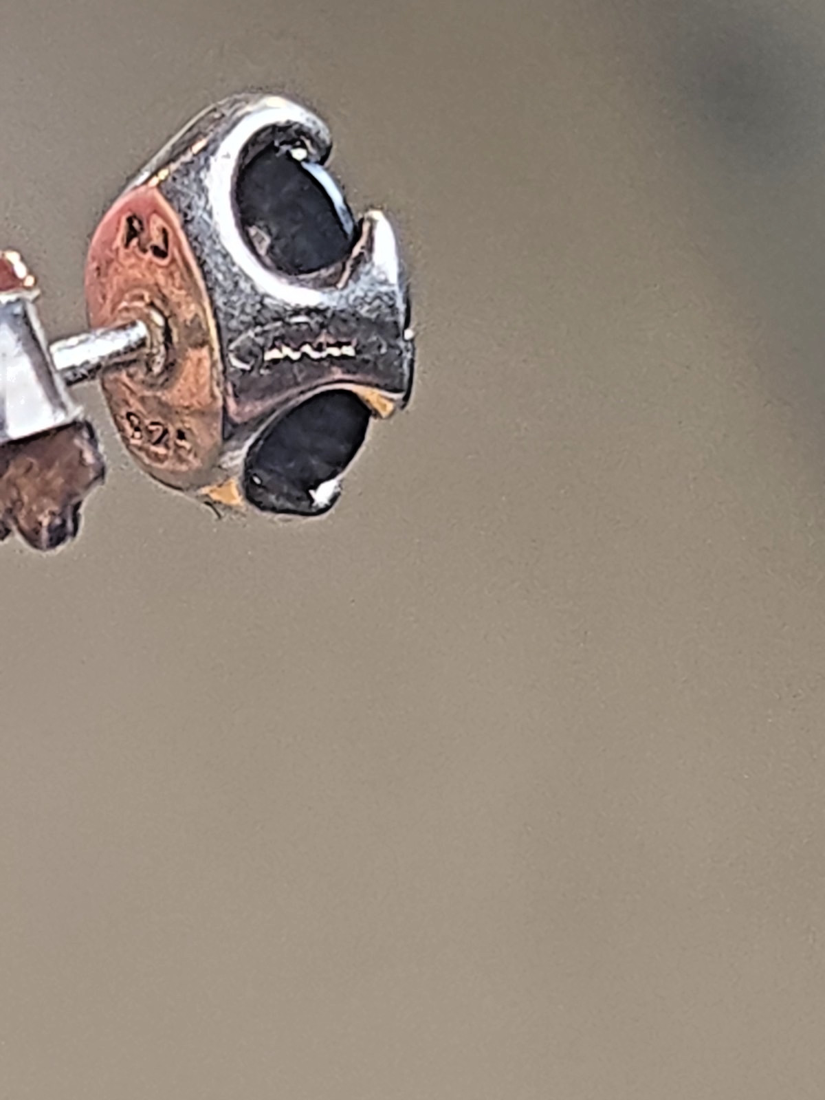 Vintage Signed Sterling Silver Blue Sapphire Stud Earrings 925 RJ